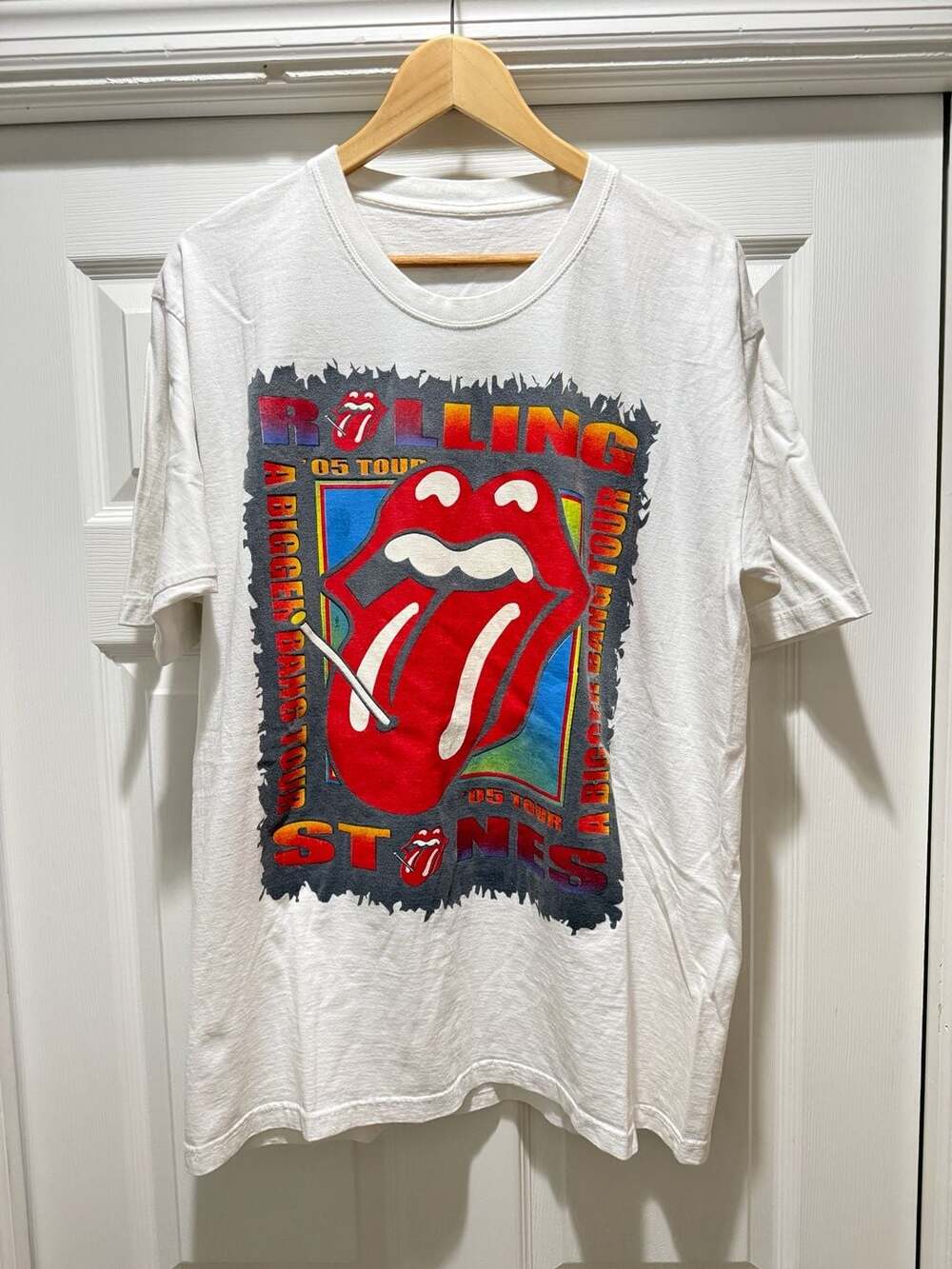 Vintage 2005 The Rolling Stones A Bigger Bang Tour T-Shirt Sz L